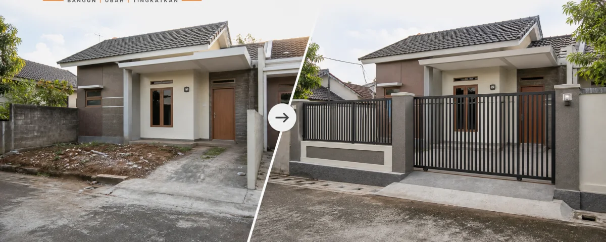 Rumah subsidi sebelum dan sesudah dikerjakan Pola Renovasi