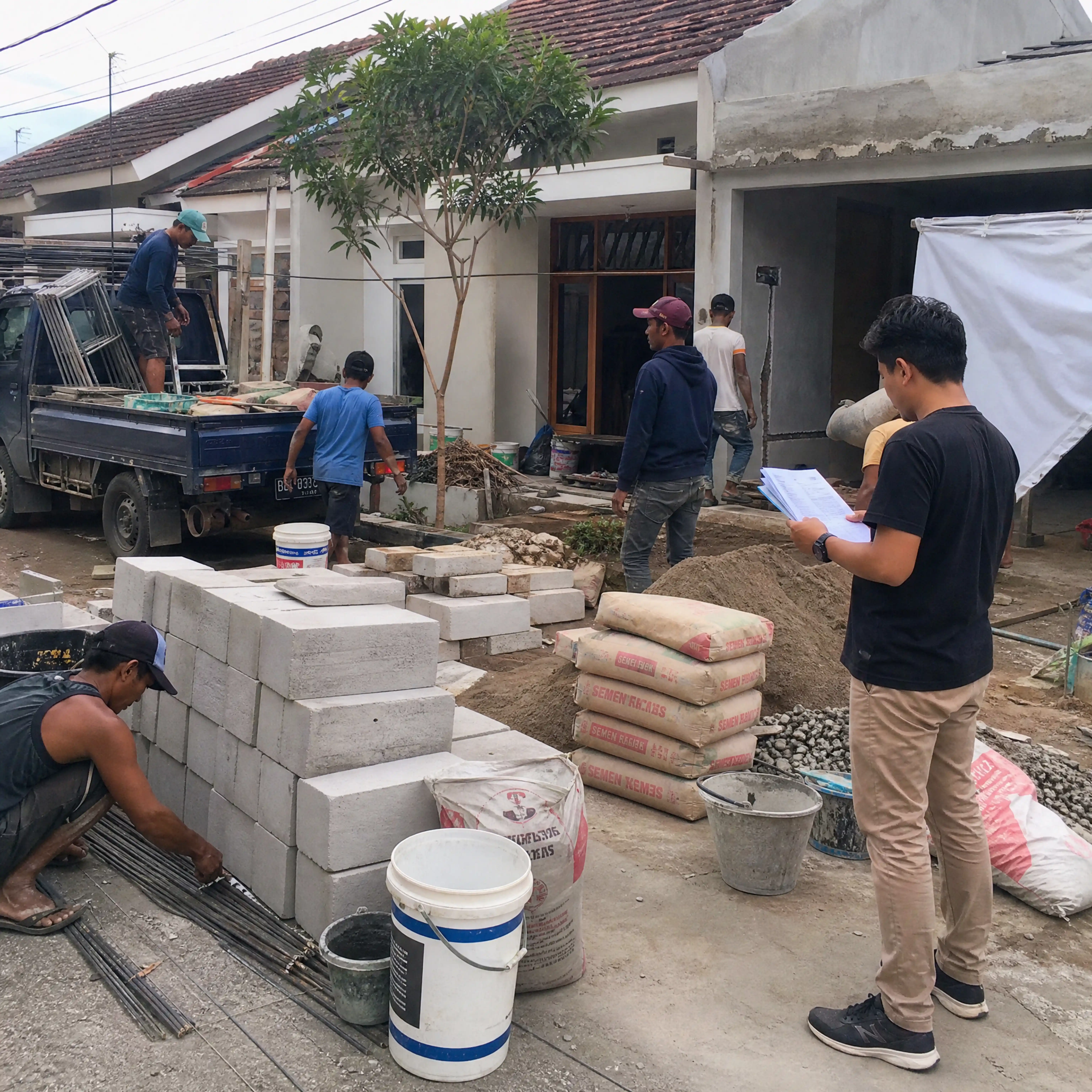 Persiapan material dan jadwal kerja