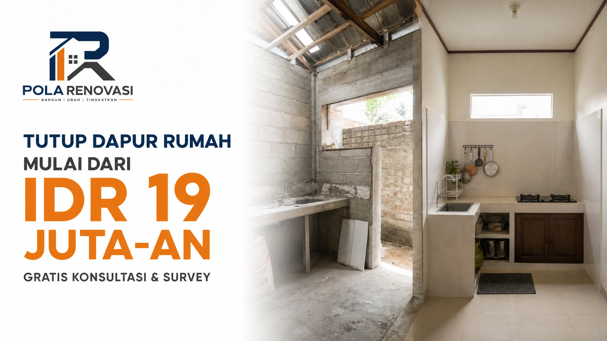 Promo tutup dapur rumah mulai dari IDR 19 juta-an, gratis konsultasi dan survey