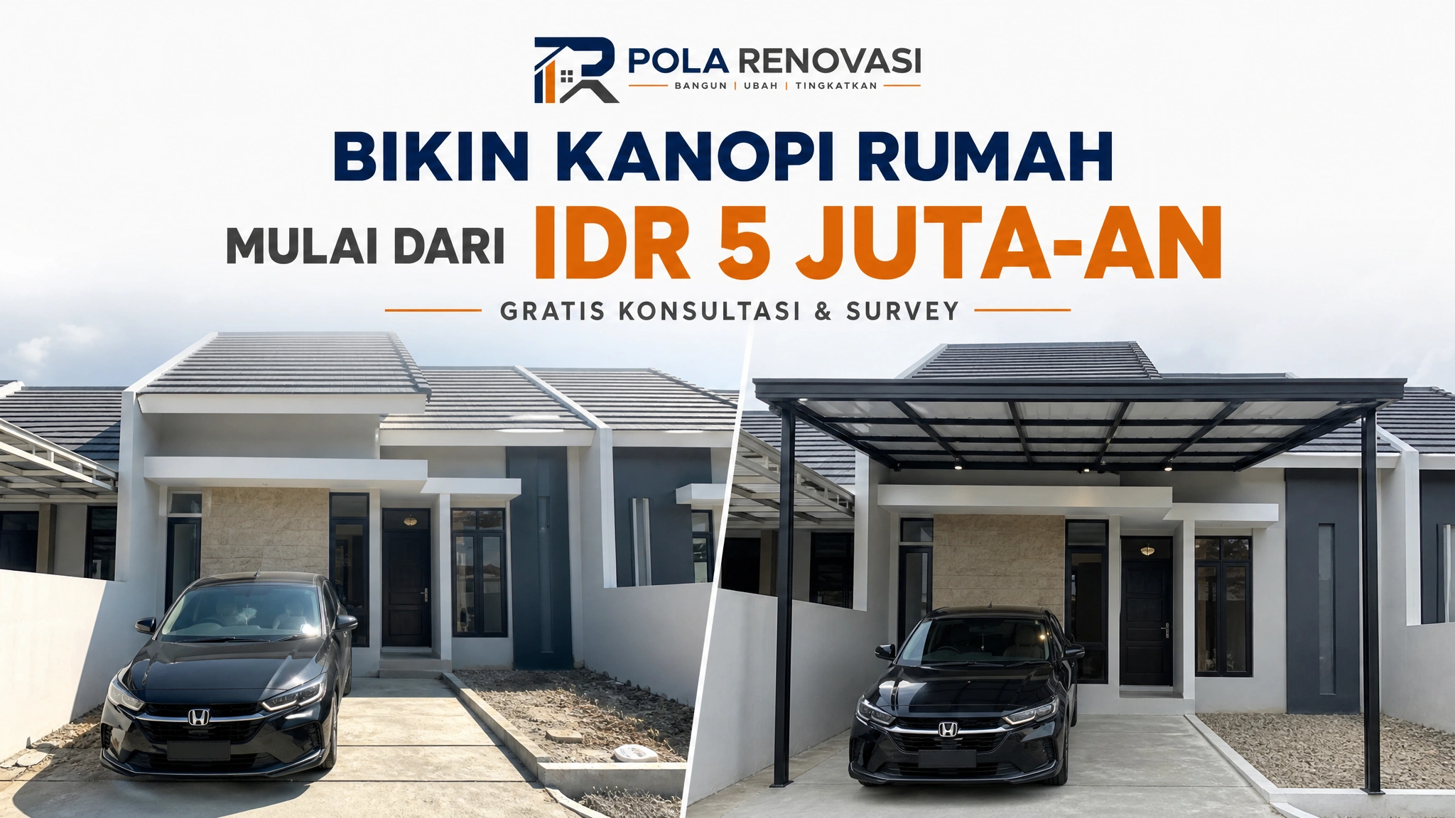 Promo bikin kanopi rumah mulai dari IDR 5 juta-an, gratis konsultasi dan survey