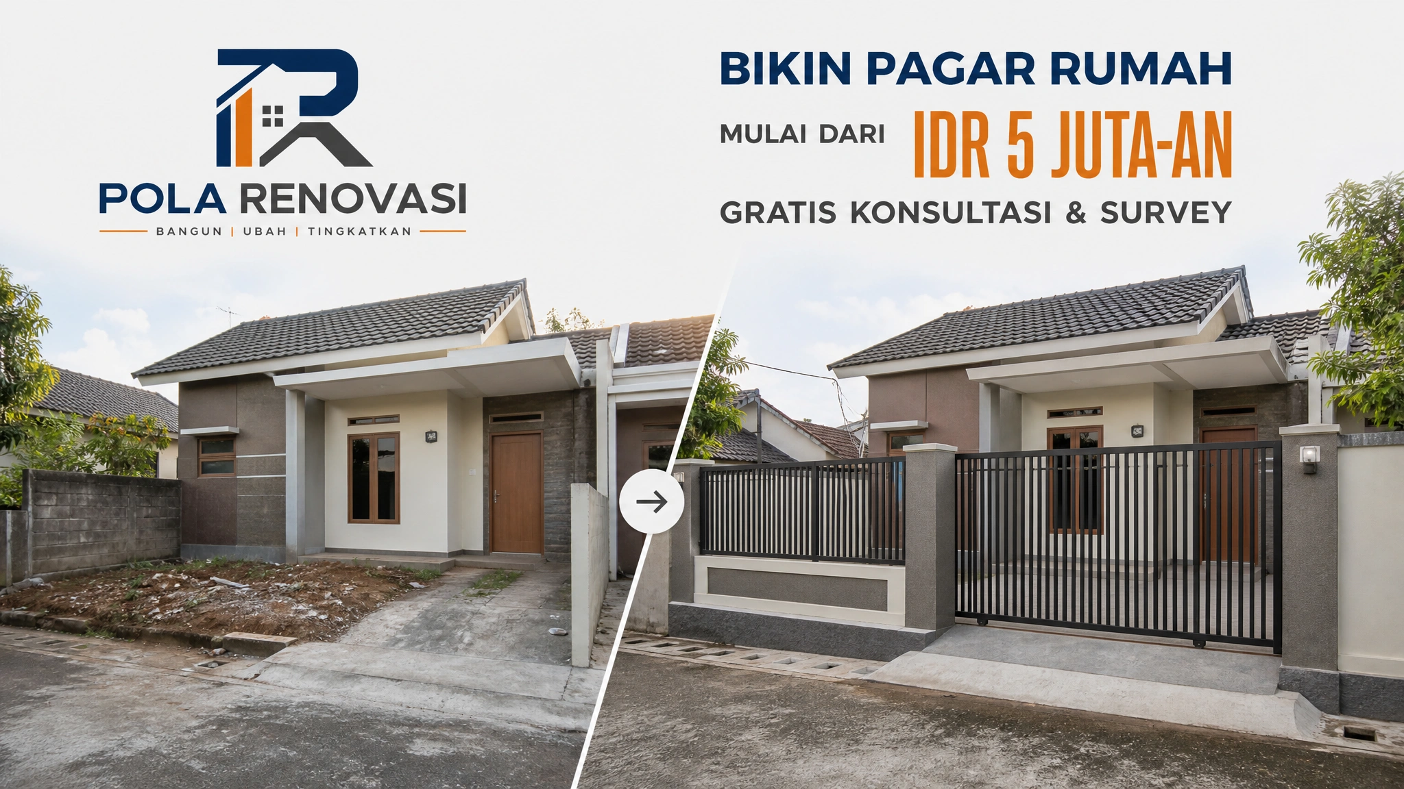 Promo bikin pagar rumah mulai dari IDR 5 juta-an, gratis konsultasi dan survey